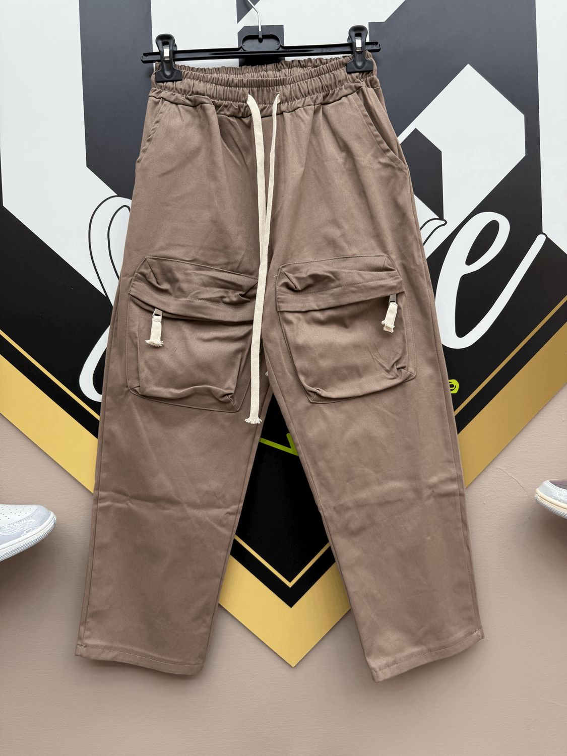 Pantaloni oversize cargo zip BAMBINO