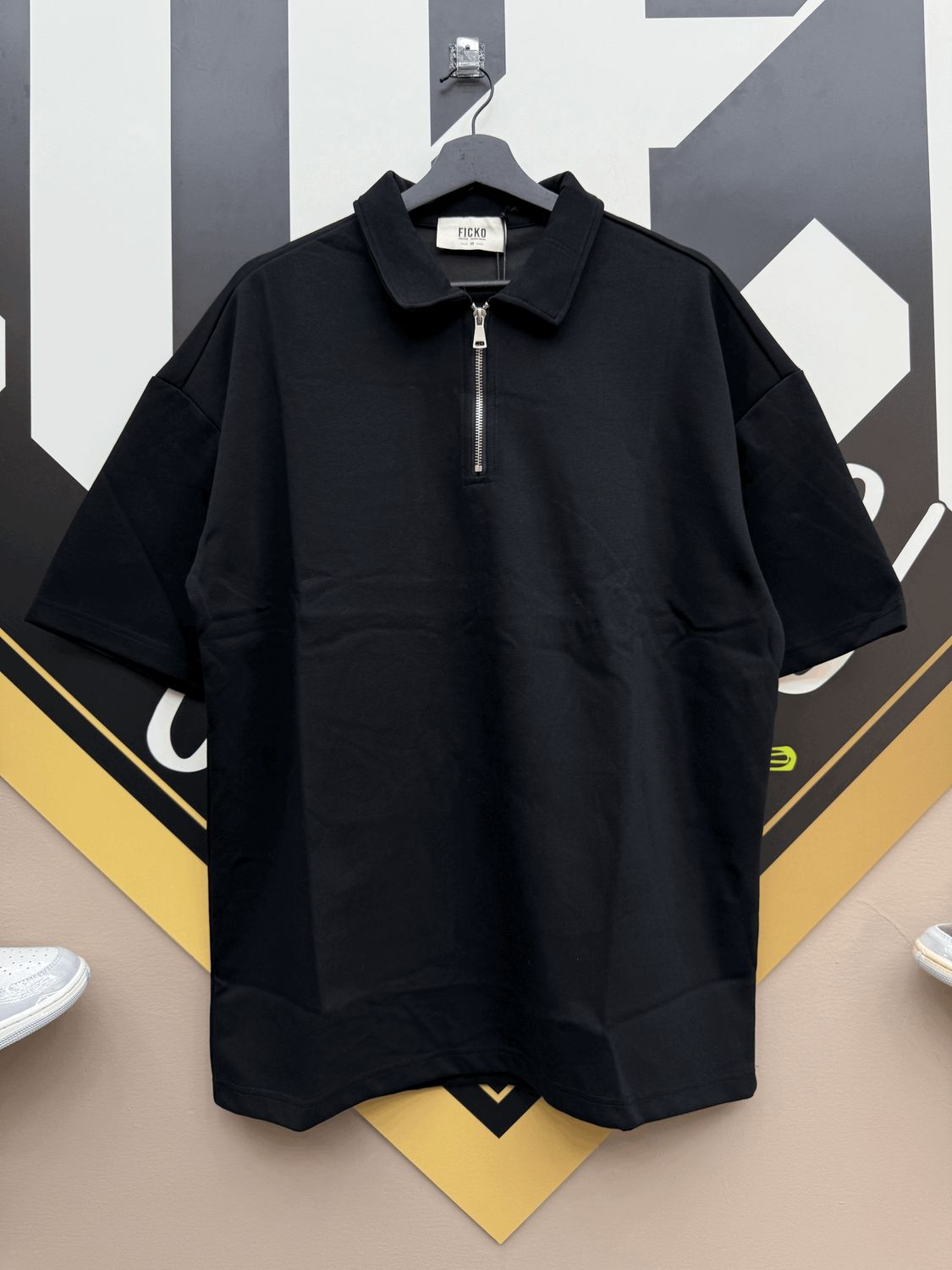 T shirt Polo con zip Oversize invernale