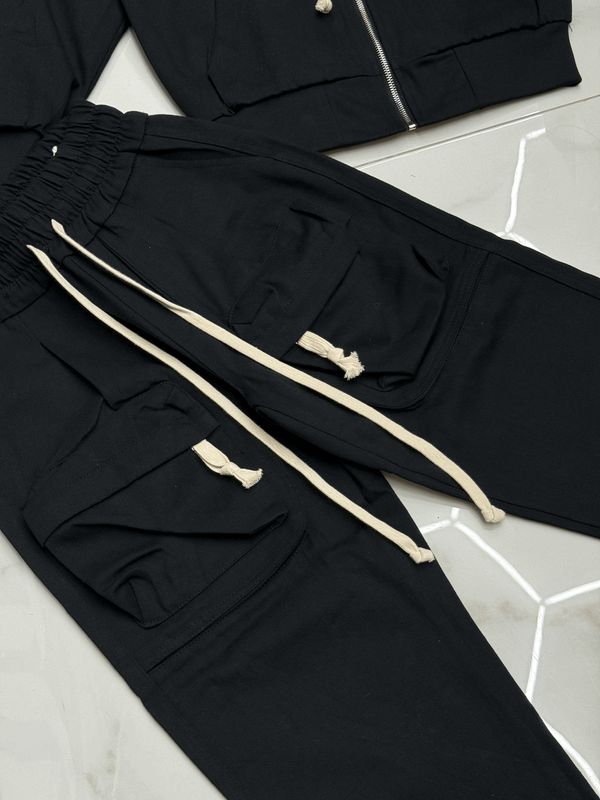 Completo VIP Sartoriale Cargo Zip BAMBINO Nero