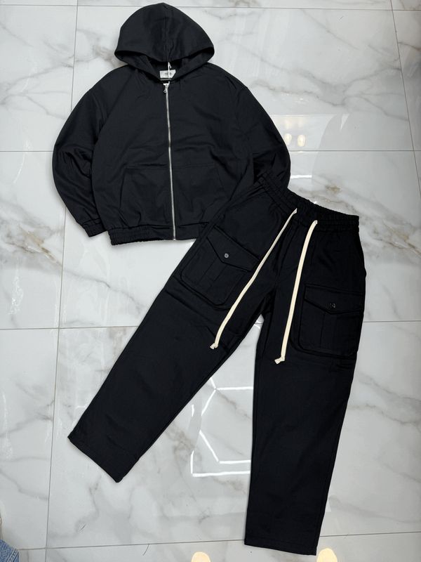 Completo VIP Sartoriale Cargo Zip UOMO Nero