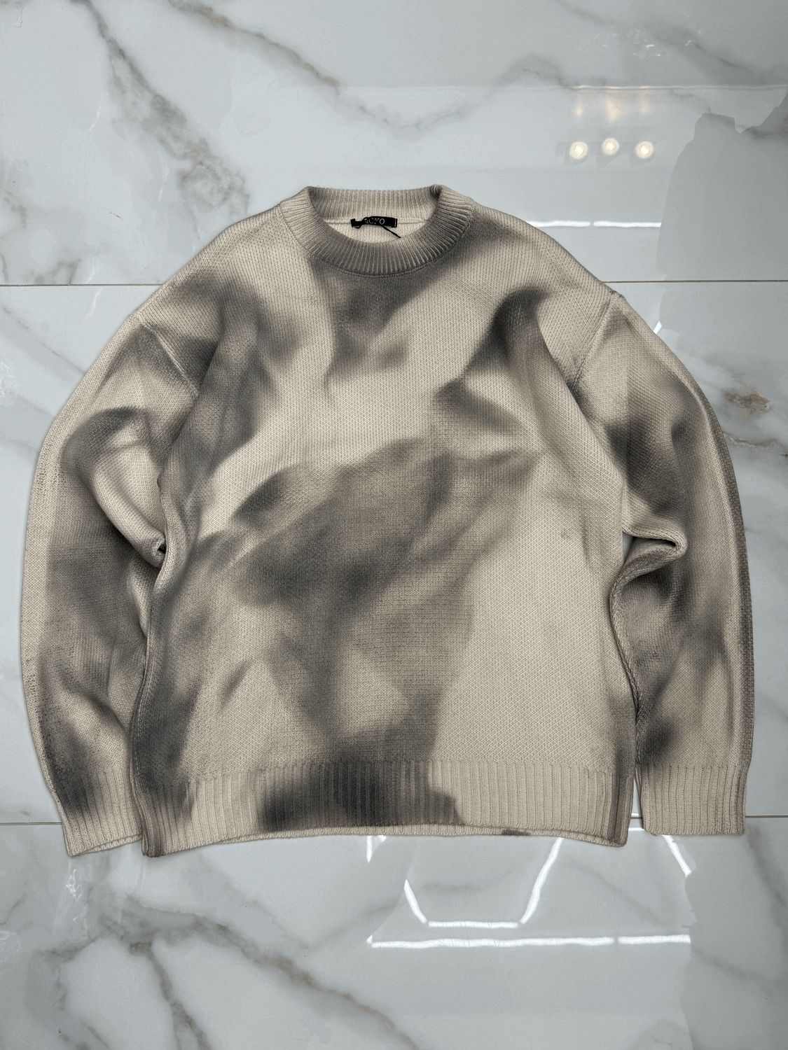 Maglione oversize Limited edition beige slavato