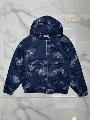 Felpa Sartoriale VIP con zip e cappuccio blu jeans