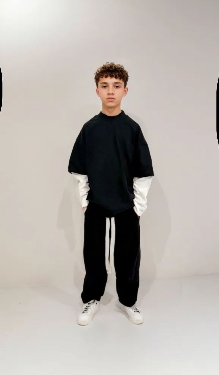 Completo tuta double BAMBINO nero