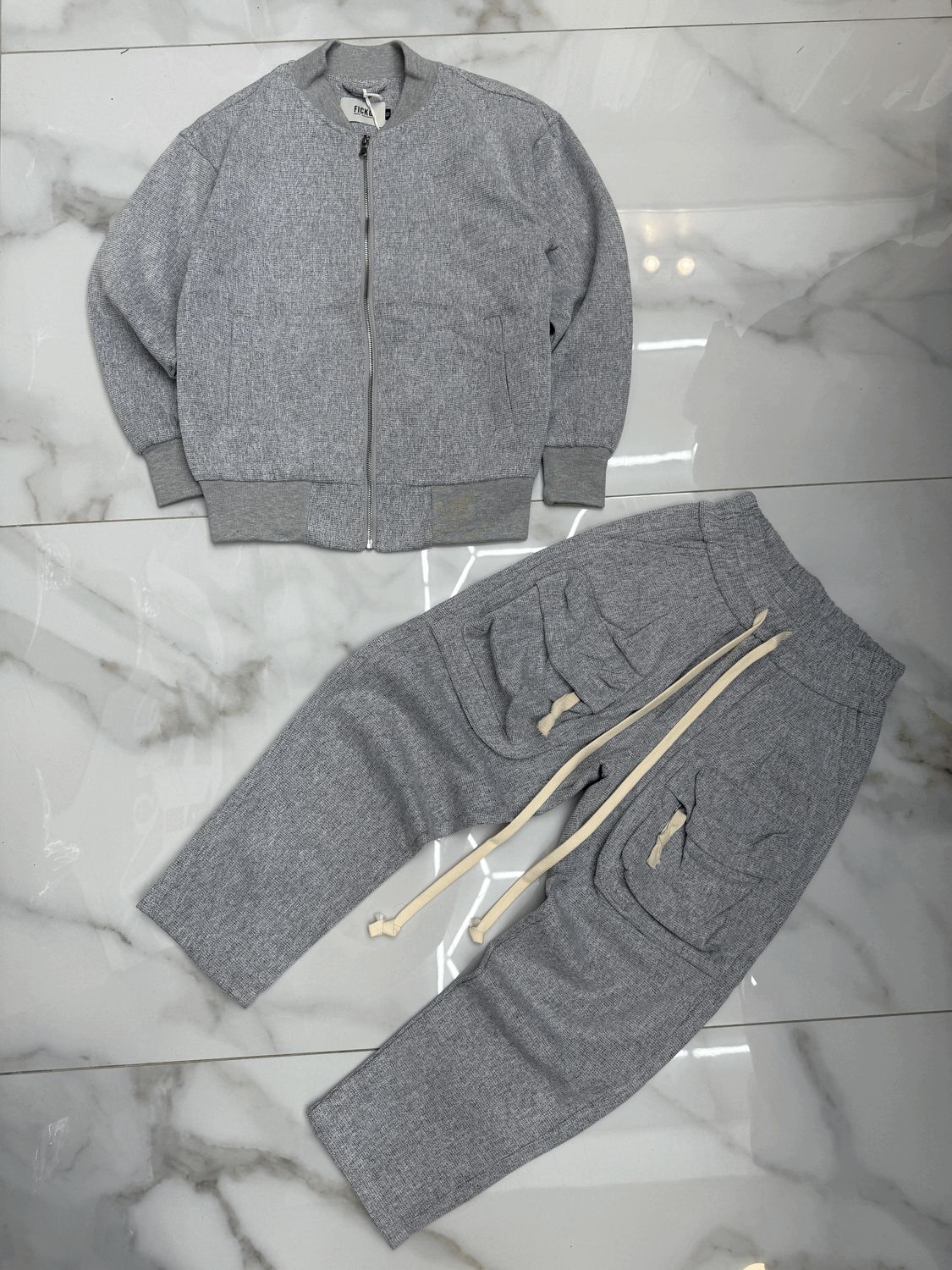 Completo VIP Sartoriale Cargo Zip BAMBINO grigio perla Completo VIP Sartoriale Cargo Zip BAMBINO grigio perla