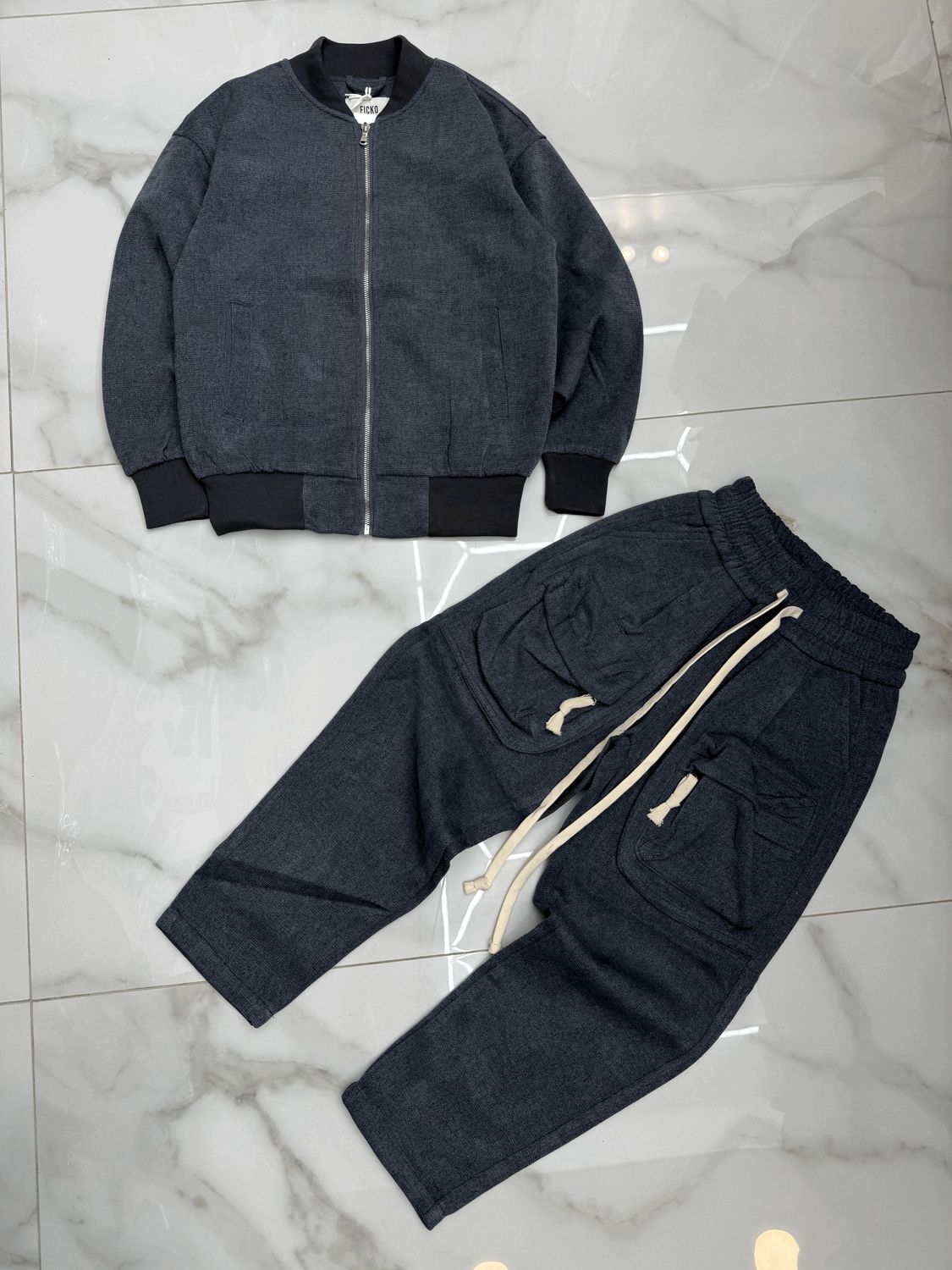 Completo VIP Sartoriale Cargo Zip BAMBINO grigio piombo Completo VIP Sartoriale Cargo Zip BAMBINO grigio piombo