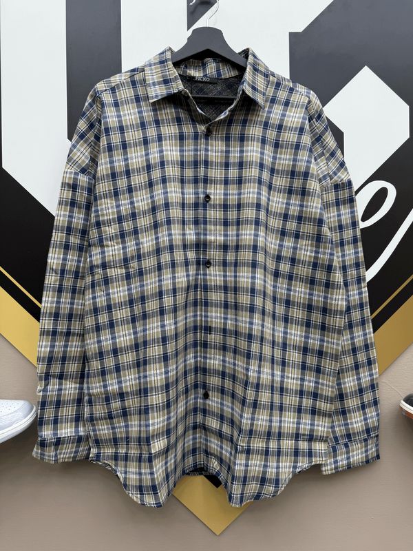 Camicia a quadri Premium Oversize bicolor olive Camicia a quadri Premium Oversize bicolor olive