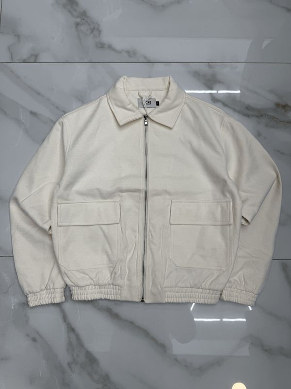 Felpa bomber VIP Sartoriale ricamata Crop UOMO beige Felpa bomber VIP Sartoriale ricamata Crop UOMO beige