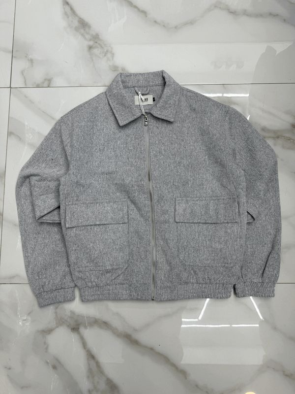 Felpa bomber VIP Sartoriale ricamata Crop UOMO grigio Felpa bomber VIP Sartoriale ricamata Crop UOMO grigio