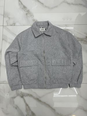 Felpa bomber VIP Sartoriale ricamata Crop UOMO grigio Felpa bomber VIP Sartoriale ricamata Crop UOMO grigio