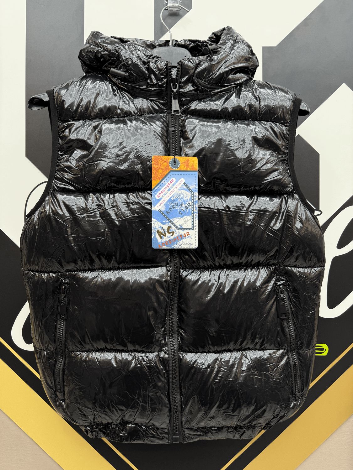 Bomber smanicato lucido BAMBINO nero Bomber smanicato lucido BAMBINO nero