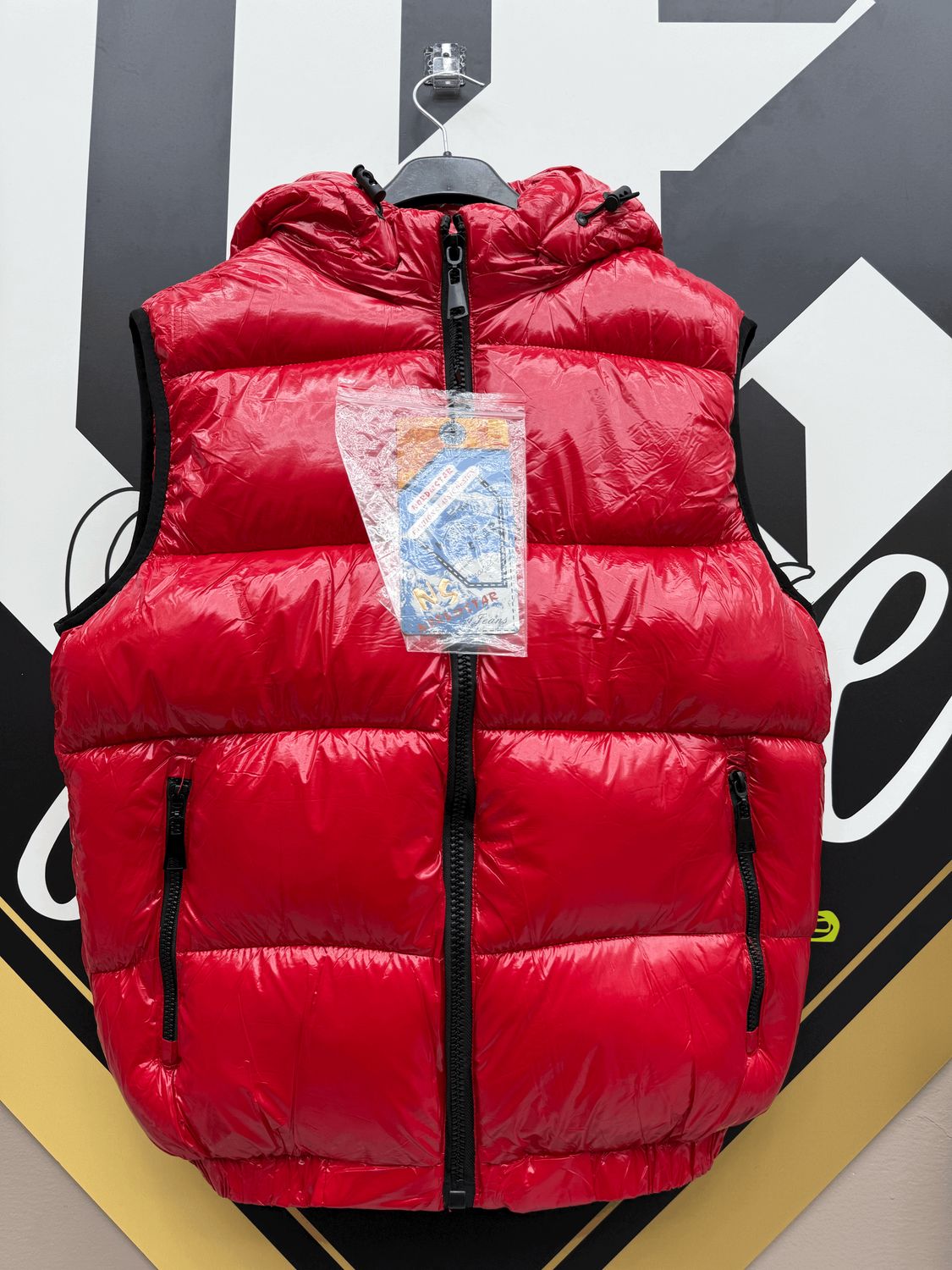 Bomber smanicato lucido BAMBINO rosso Bomber smanicato lucido BAMBINO rosso