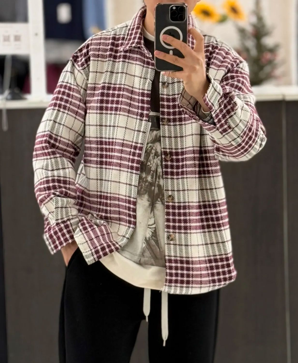 Camicia a quadri Premium Oversize bicolor Camicia a quadri Premium Oversize bicolor