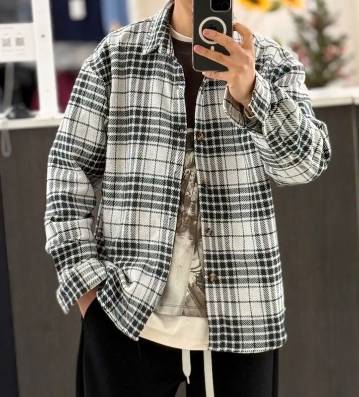 Camicia a quadri Premium Oversize bicolor Camicia a quadri Premium Oversize bicolor