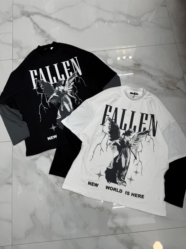 T shirt Longsleeve double 100% Cotone Premium oversize 2 Colori T shirt Longsleeve double 100% Cotone Premium oversize 2 Colori