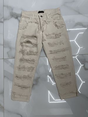 jeans Premium 'Ripped' BAMBINO beige