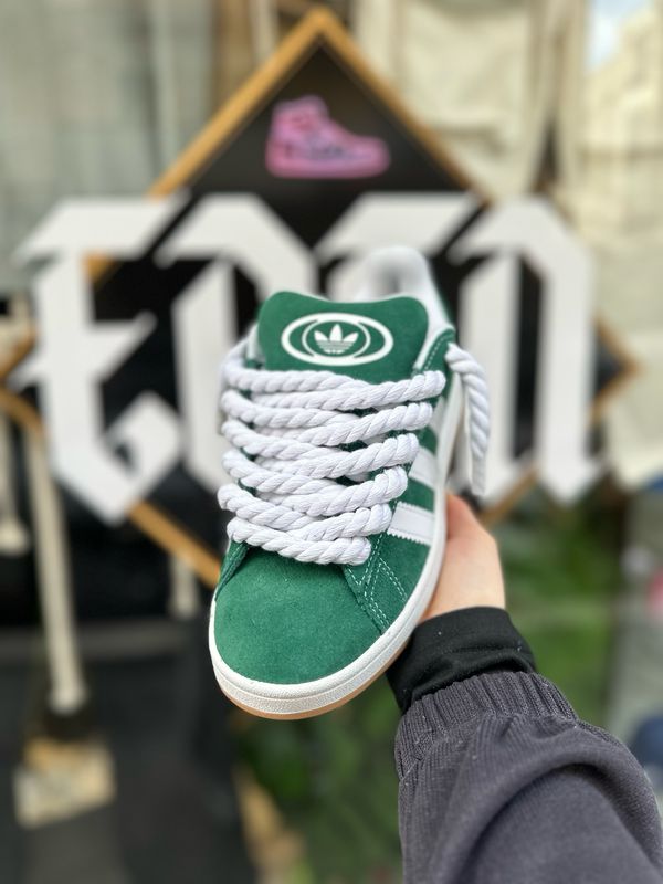 Adidas Campus 00's J Rope Dark Green Custom rope laces