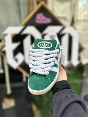 Adidas Campus 00's J Rope Dark Green Custom rope laces