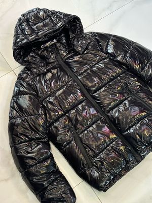 Giacchetto puffer nero lucido