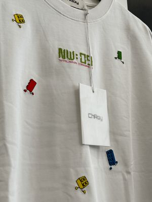 T-shirt PREMIUM 'LEGO' oversize Ricamata Bianca