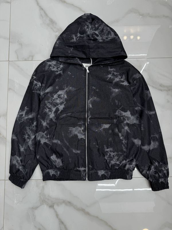 Bomber Sartoriale VIP con zip e cappuccio nero