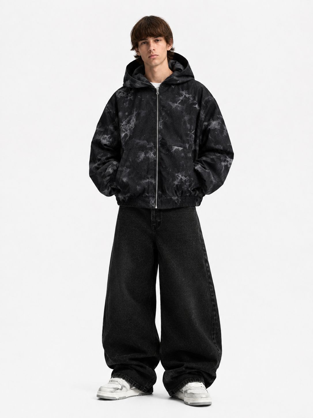 Bomber Sartoriale VIP con zip e cappuccio nero