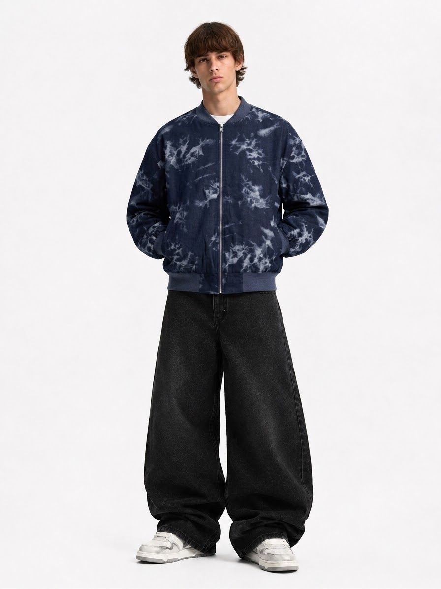 bomber girocollo Sartoriale VIP blu jeans
