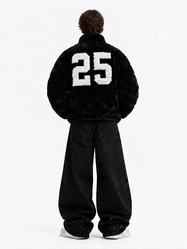 Giacchetto puffer " 25 " nero Double Face