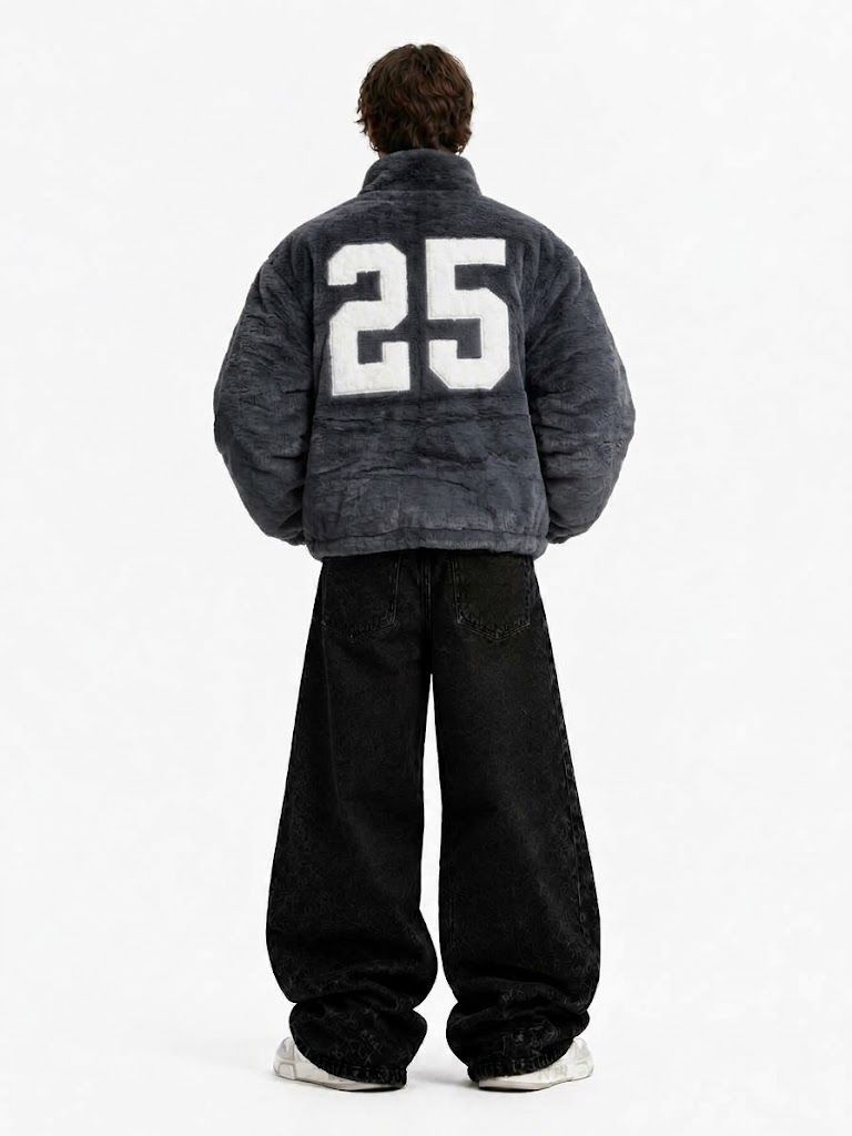 Giacchetto puffer " 25 " grigio Double Face