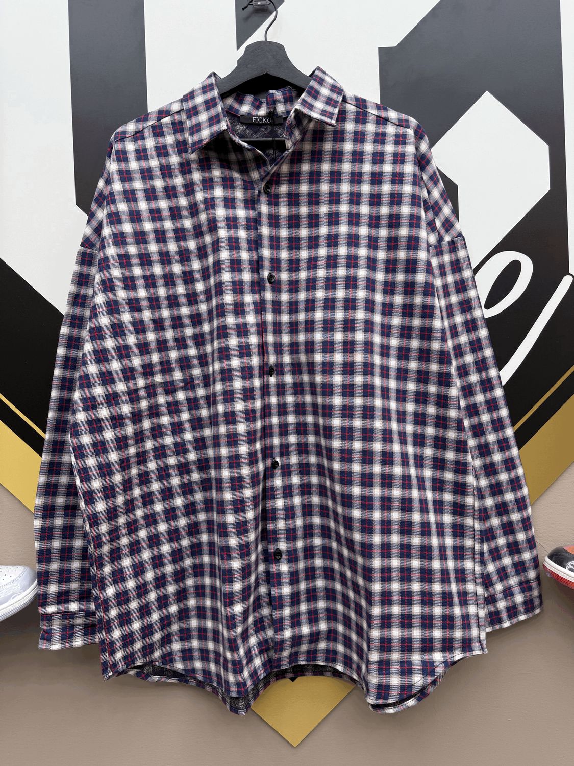 Camicia a quadri Premium flanella Oversize bicolor