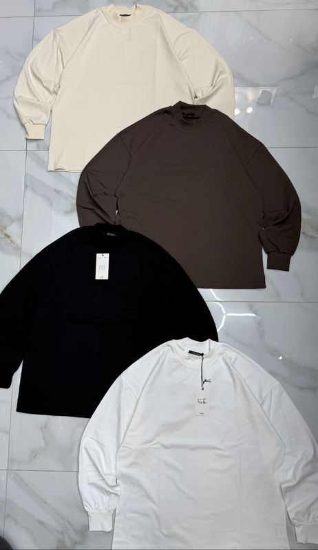 T shirt Longsleeve manica lunga 100% Cotone Premium oversize  5 COLORI