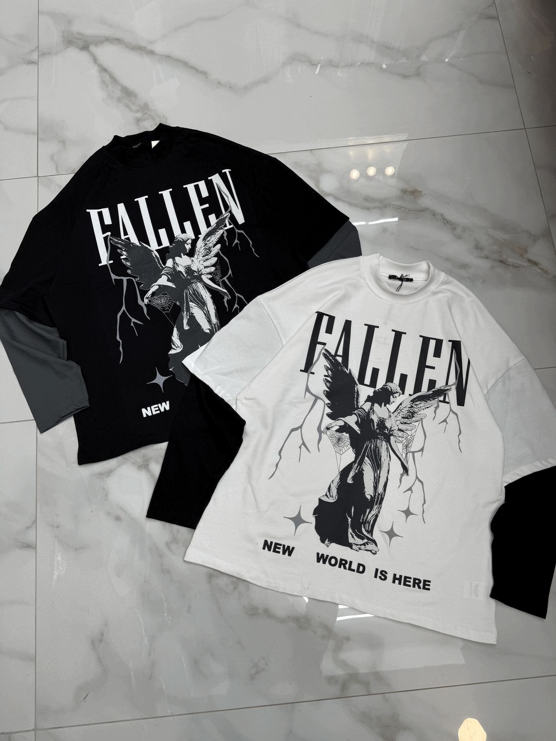 T shirt Longsleeve double 100% Cotone Premium oversize 2 Colori T shirt Longsleeve double 100% Cotone Premium oversize 2 Colori