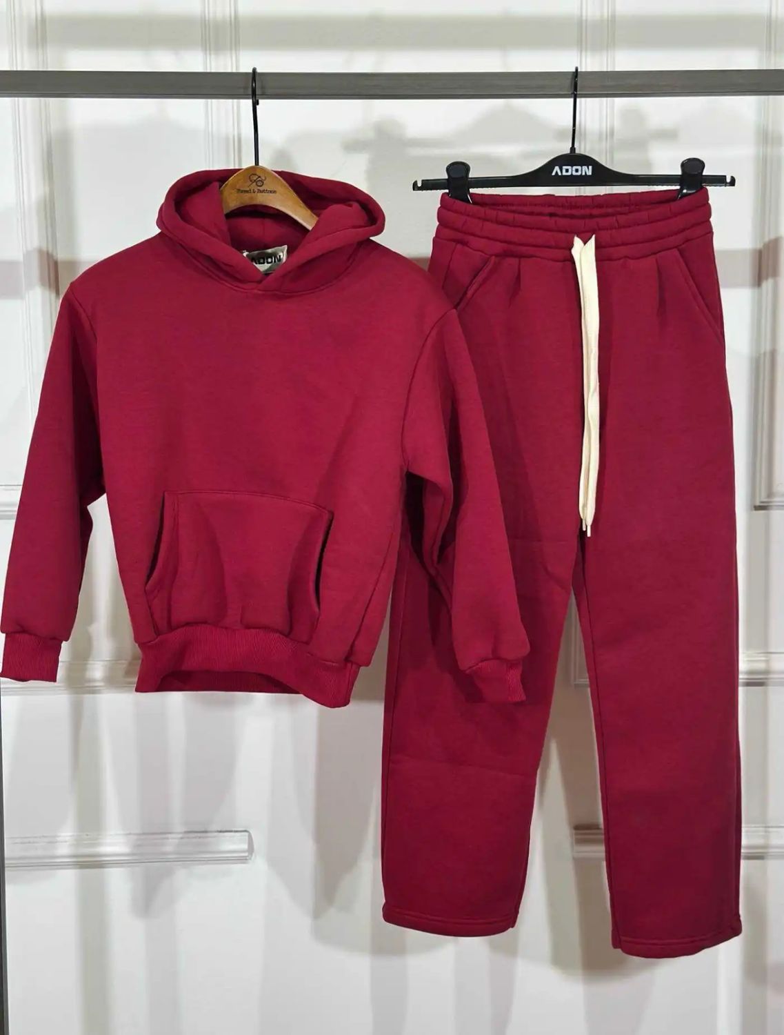 Tuta completa oversize fondo largo felpata BAMBINO rosso bordeaux Tuta completa oversize fondo largo felpata BAMBINO rosso bordeaux