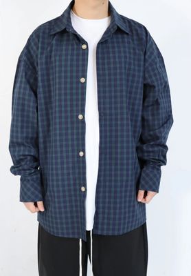Camicia Premium Oversize blu