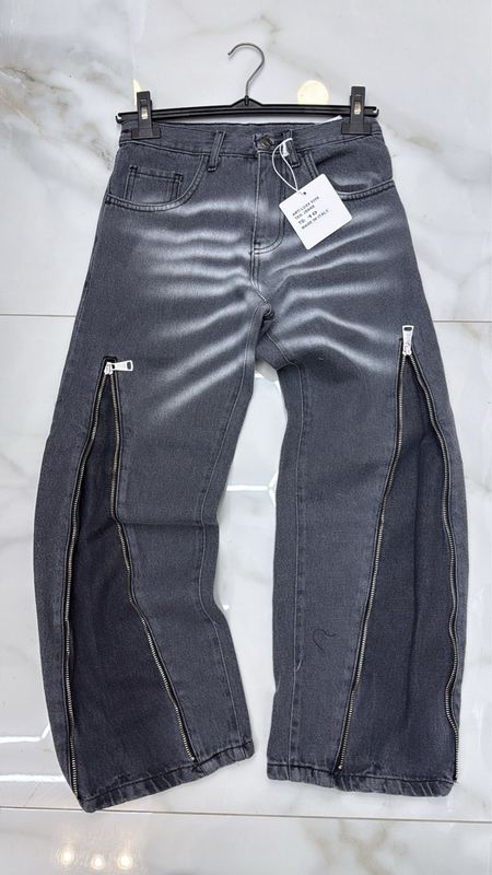 jeans Flared Premium BAMBINO grigio