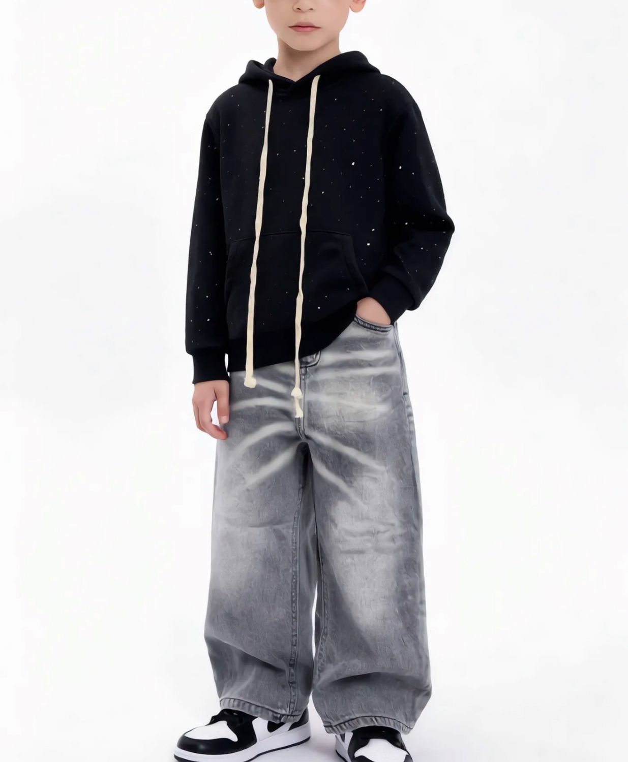 felpa garzata oversize BAMBINO STRASS felpa garzata oversize BAMBINO STRASS