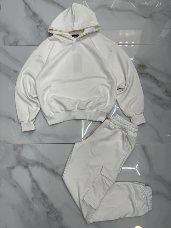 Tuta completa oversize con polsino bianca BAMBINO