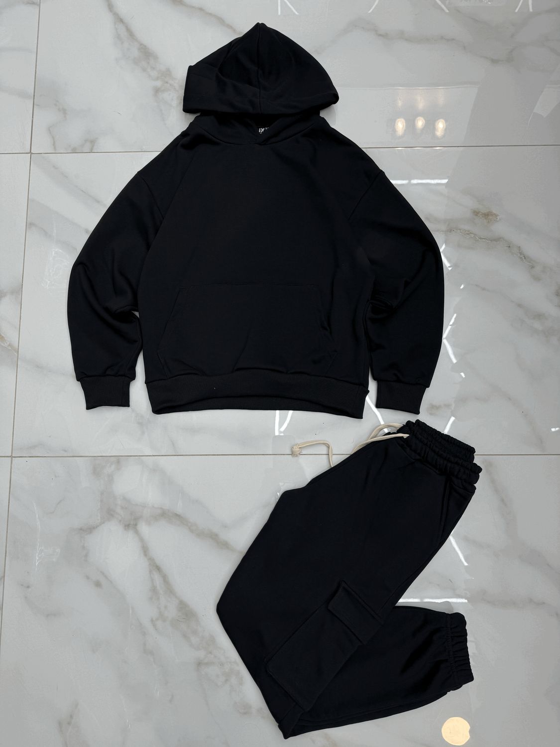 Tuta completa oversize con polsino nera BAMBINO