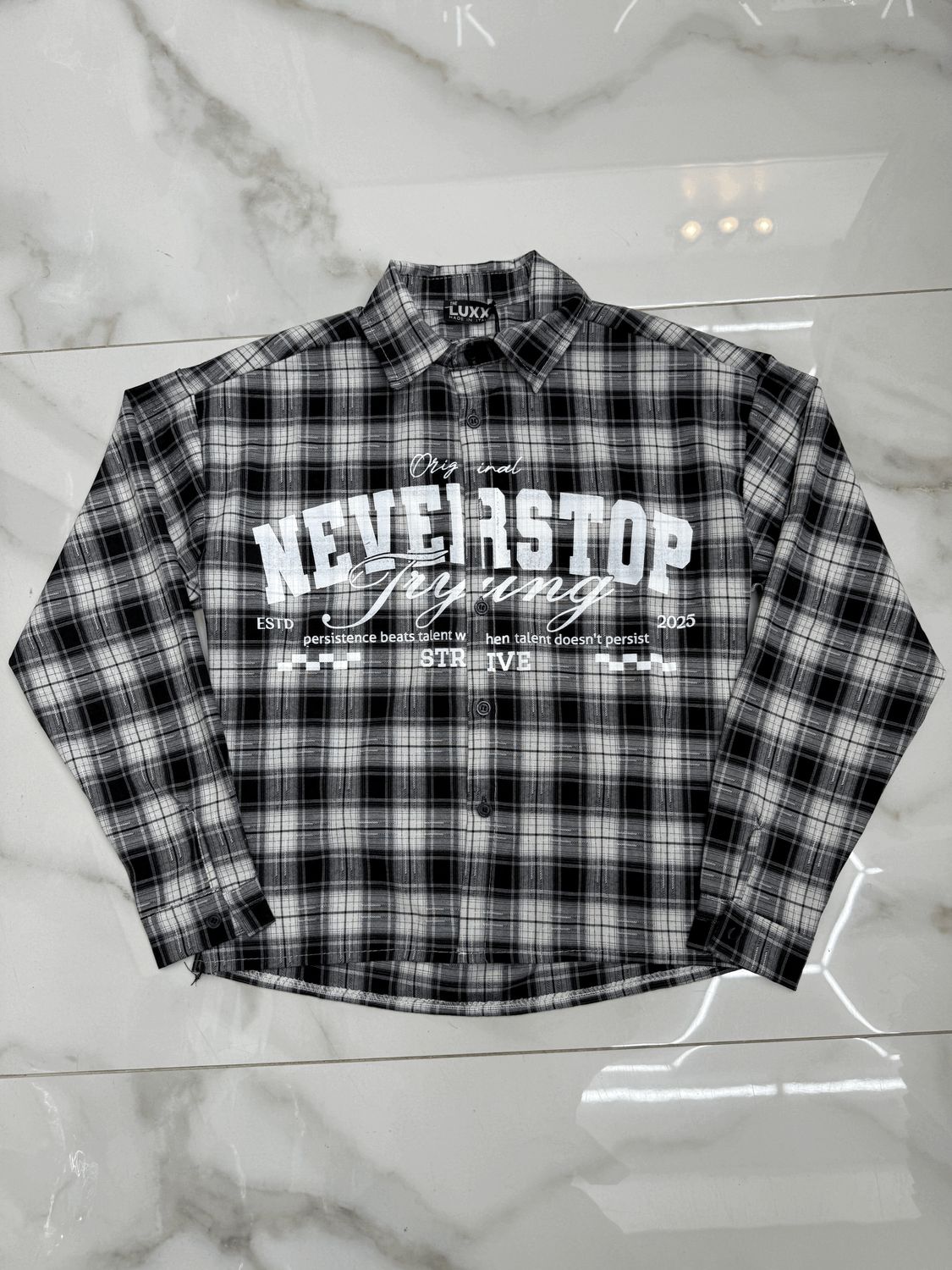 Camicia oversize premium BAMBINO nera e bianca Camicia oversize premium BAMBINO nera e bianca