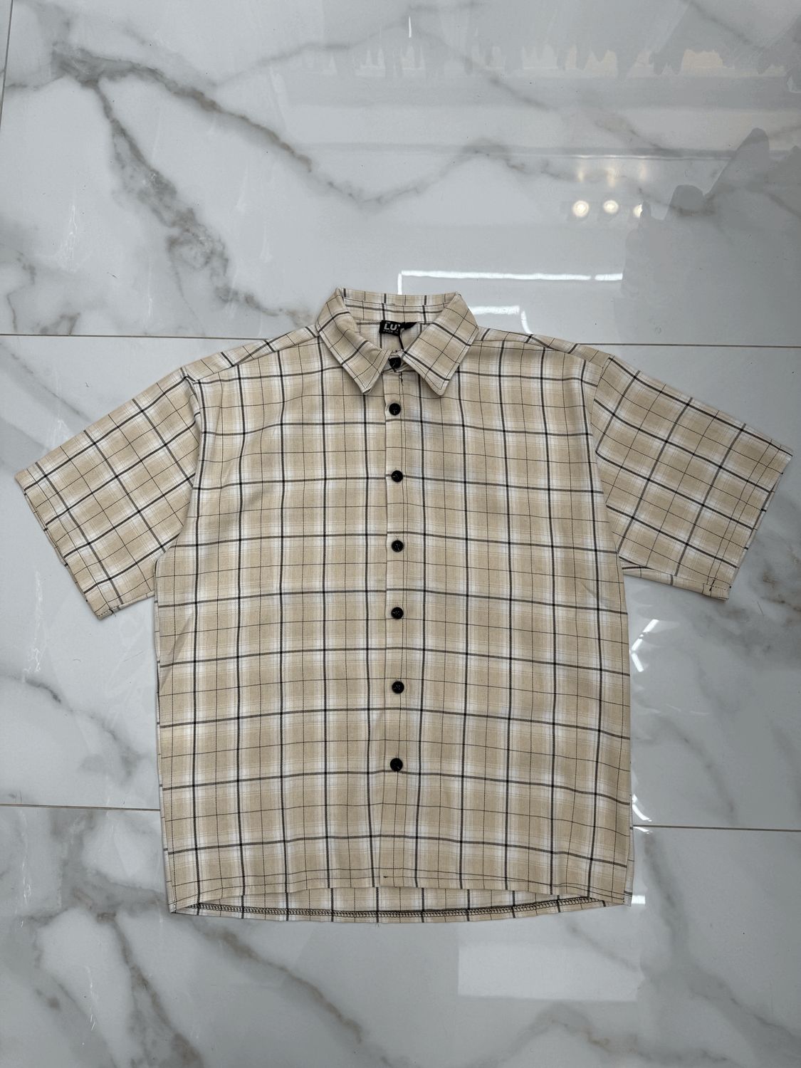Camicia Oversize mezza manica Premium beige