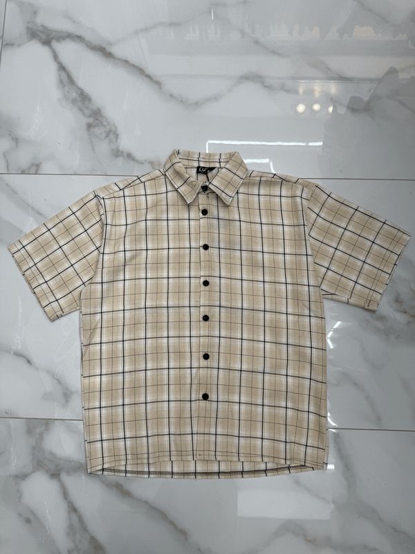 Camicia Oversize mezza manica Premium beige