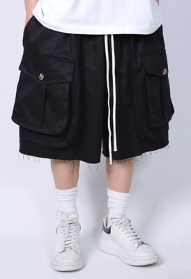 Pantaloncini cargo con tasconi Premium nero