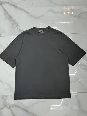 T-shirt slavata super oversize BAMBINO grigio piombo