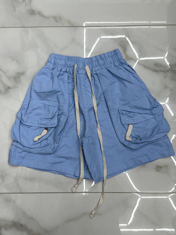 Pantaloncini oversize premium BAMBINO Celeste