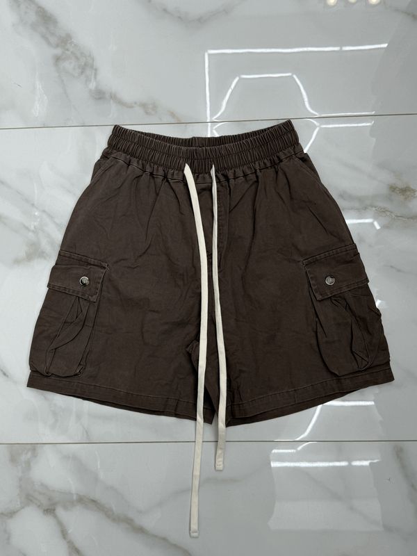 Pantaloncini cargo con tasconi laterali Premium marrone