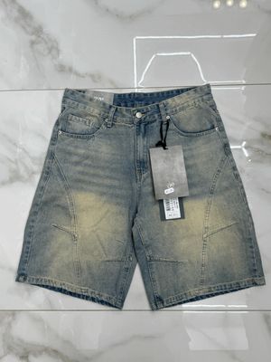 Pantaloncini jeans bermuda baggy Premium celeste sabbiato