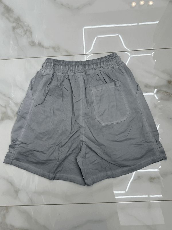 Pantaloncini oversize premium BAMBINO stone wash grigio perla