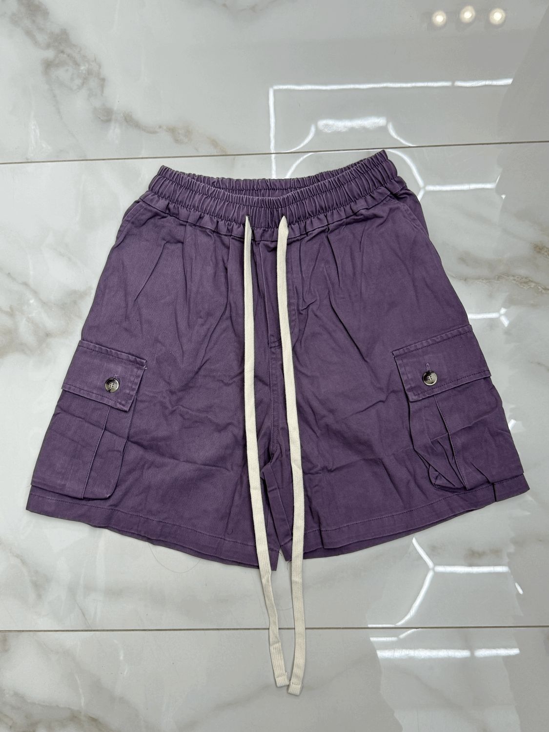 Pantaloncini oversize premium BAMBINO tasconi laterali viola