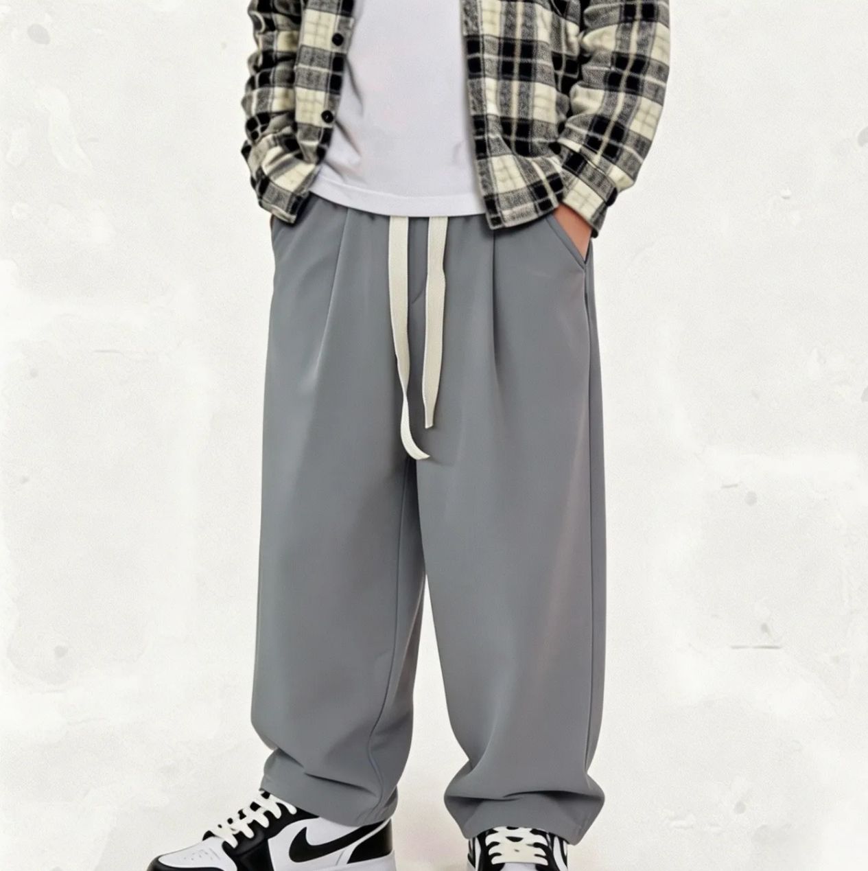 Pantaloni balloon eleganti bambino cerimonia grigio