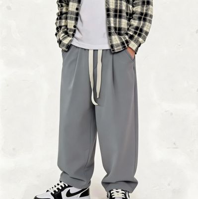 Pantaloni balloon eleganti bambino cerimonia grigio