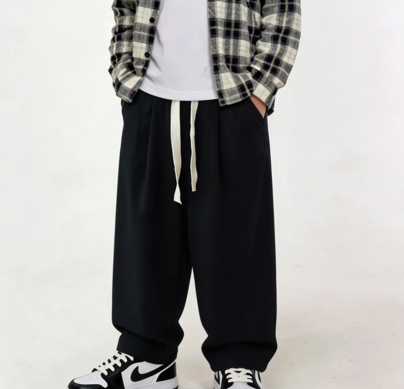 Pantaloni balloon eleganti bambino cerimonia nero